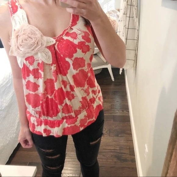 Anthropologie Deletta Small Floral top - Picture 1 of 4